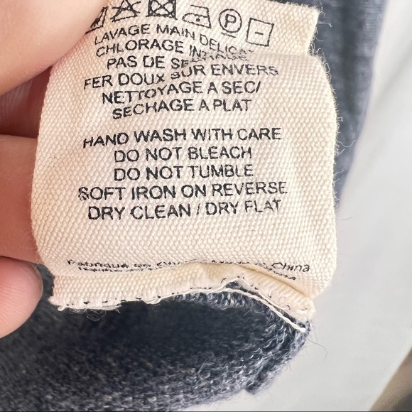 Hartford Sweater Womens Size 2 Blue 100% Linen Paris France Minimalist Capsule - Picture 8 of 13